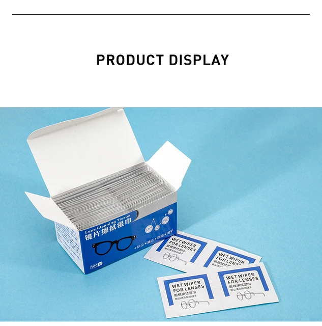 100Pcs/Box Anit-fog Glasses Anti Fog Wipe Cleaning Disposable Glasses  Cleaner Wet Wipe Lens Wipes Phone Screen - AliExpress