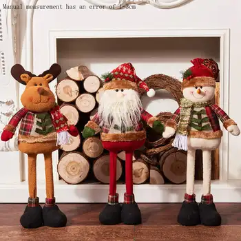 

1pc Merry Christmas Ornaments Christmas Gift Santa Claus Snowman Tree Toy Doll New Year Xmas Hang Decorations for Home