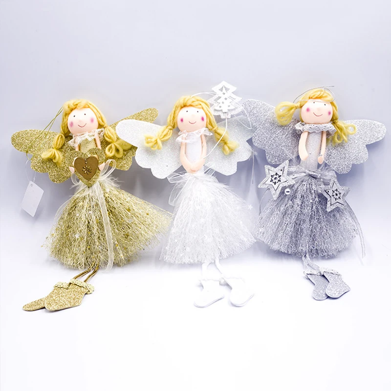 

Christmas Angel Doll Merry Christmas Decor For Home Christmas Elf Tree Pendant 2019 Xmas Gifts Deco Doll Pendant