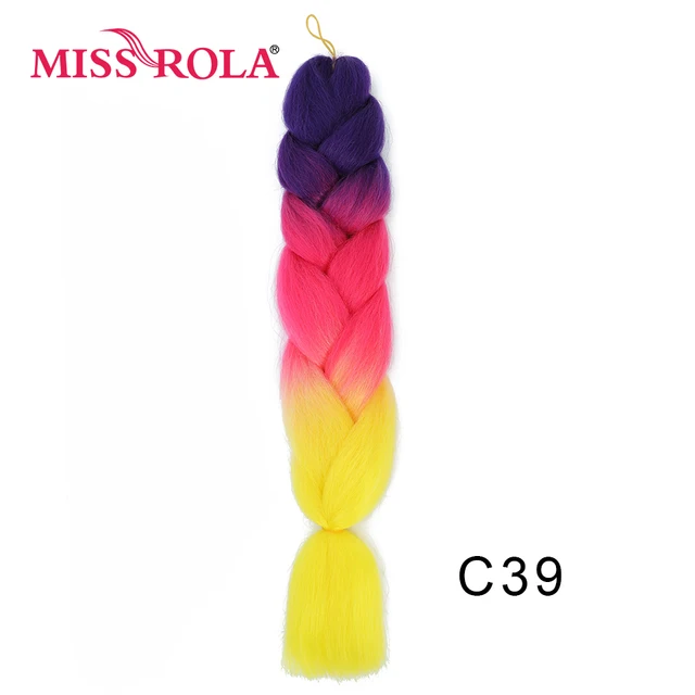 New Colors Synthetic Glowing Hair Twist Braids Ombre Color For white Women Braiding Hair Extensions Jumbo Braids KaneKalon Hair C39