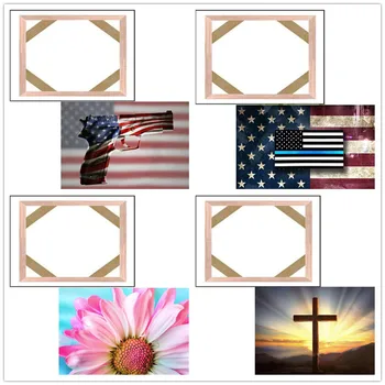 

5d Diy With Frame Diamond Painting For Home Wall Decoration American Flag Full Diamond Diamond Painting