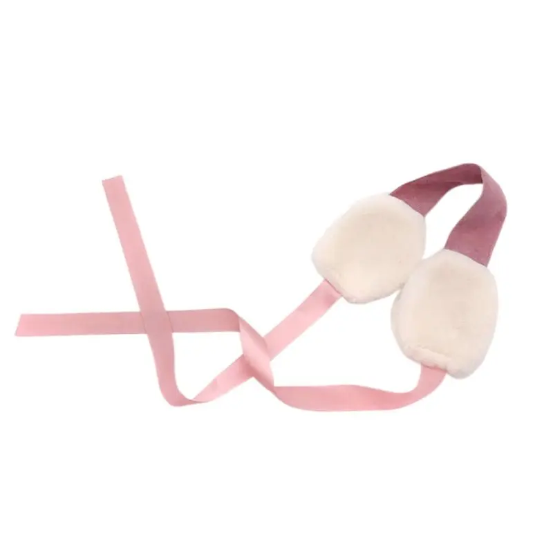Детские зимние утолщенные плюшевые наушники для девочек и мальчиков; Милые складные переносные теплые наушники; повязка на голову с ленточным галстуком; От 2 до 8 лет; DXAA - Цвет: pink