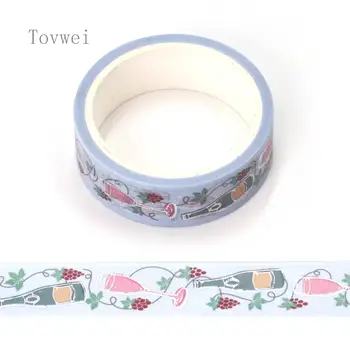 

1PC Glass Bottle washi tape DIY decoration scrapbooking planner masking tape adhesive tape kawaii stationery 5M length