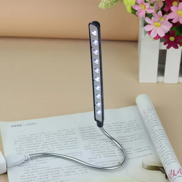  New Mini Flexible 10led usb night light Computer reading Lamp for Notebook Laptop Computer Desktop 