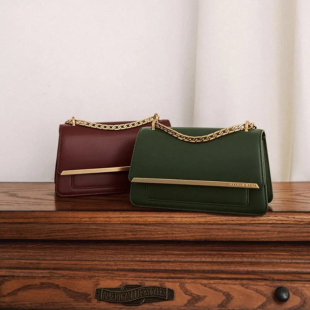 CHARLES＆KEITH Новинка на Осень 2020 CK2-70770454Женские модные сумки ремне с цепочкой