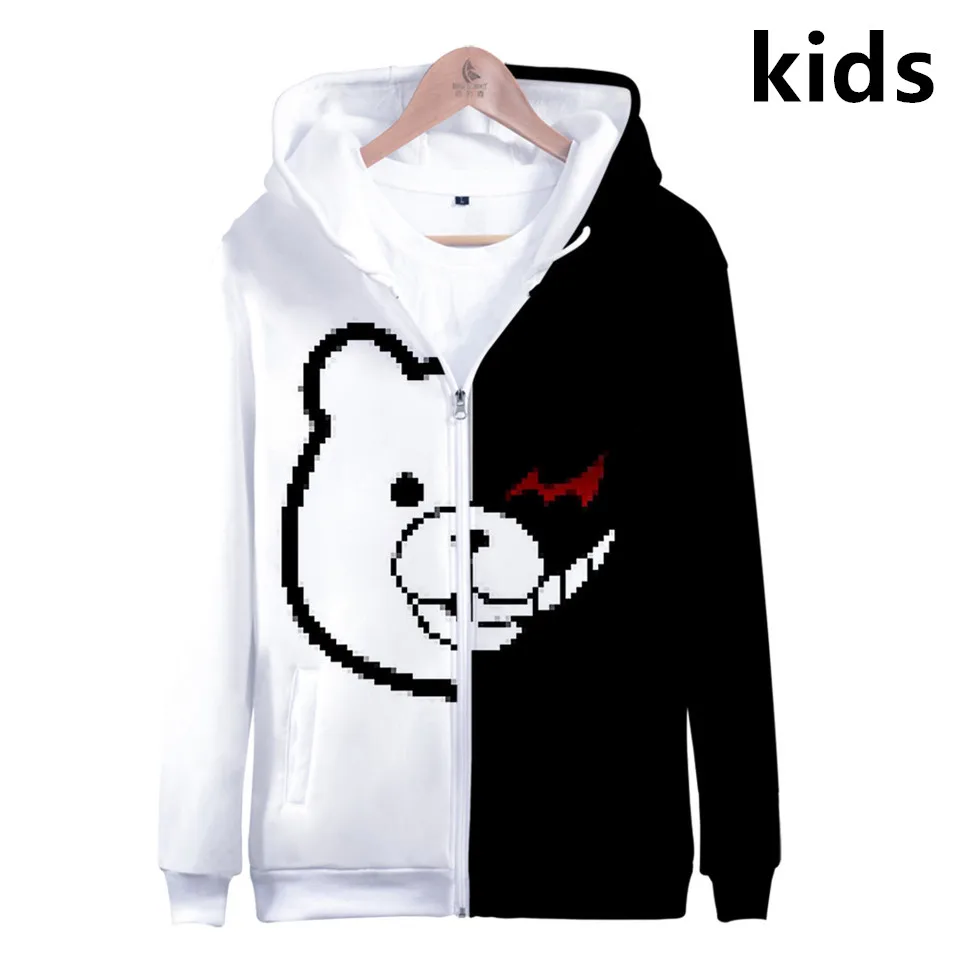 Детские толстовки с капюшоном для детей от 3 до 14 лет Danganronpa Monokuma/толстовка