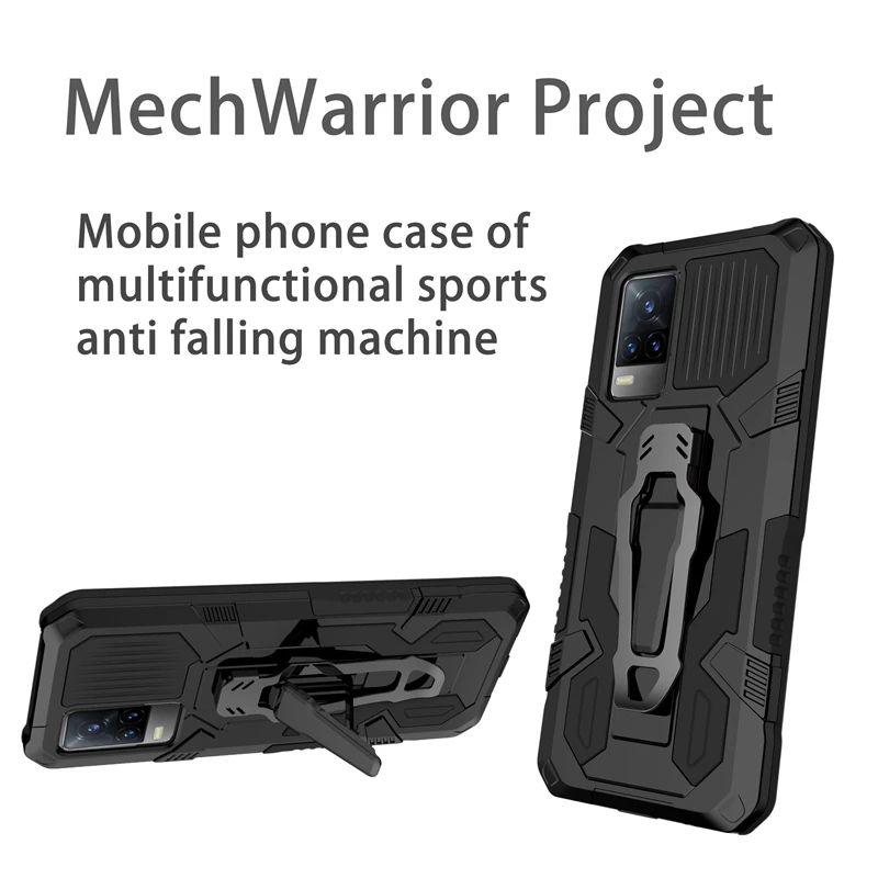 Durable Magnetic Shockproof Armor Case with Belt Clip Stand