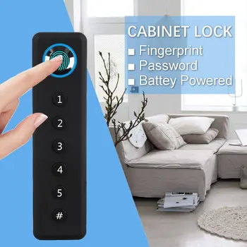 

Fingerprint Password Cabinet Door Lock Keyless Battery Power Safety Security Code Electric Lock Home Office Access Control Kit