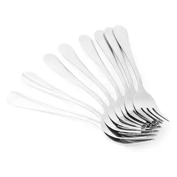 

New 17,5cm Stainless Steel Fork for Dessert Salad, No Dishwasher Damage, 8 Pieces