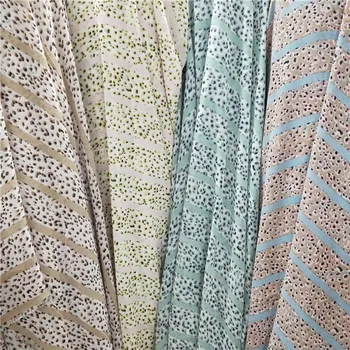 

Leopard Striped Chiffon Fabric Shirt Dress Shawl Holiday Skirt Garment Accessory Micro-Transparent Printed Fabric