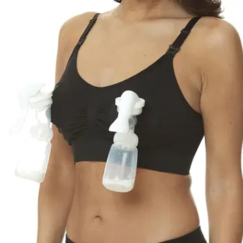 

Nursing Bra Hands Free Breast Feeding Pump Pumping Breastpump Maternity Nursing Bra Size S-XL
