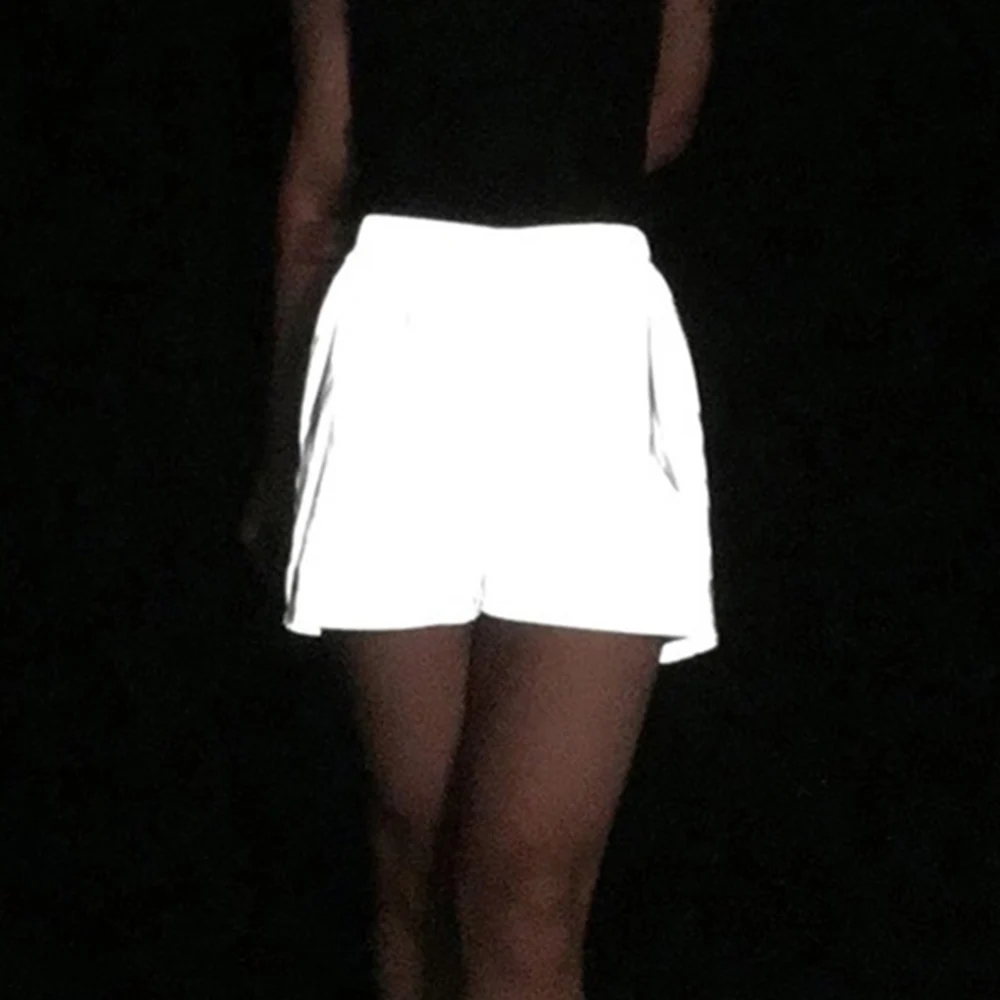 Горячие женщины светящиеся светоотражающие попой шорты Клубные вечерние танцевальный костюм одежда