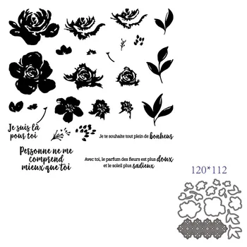 

French word 2020 3D New Metal Cutting Dies and Scrapbooking For Paper Making Birthday Embossing Card Craft Stamps Set