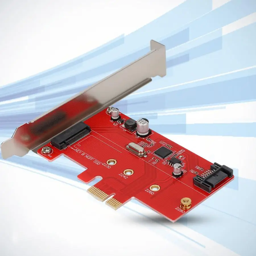 Настольный PCI-E к M.2 SSD карта расширения SATA3.0 твердотельный привод Riser Card адаптер внутренние компьютерные кабели