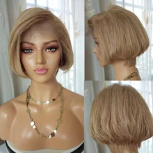 WINBO боб парик 27 цветов 13x6 кружевные передние парики remy черные женские парики 13x4 кружевные передние парики натуральный черный цвет