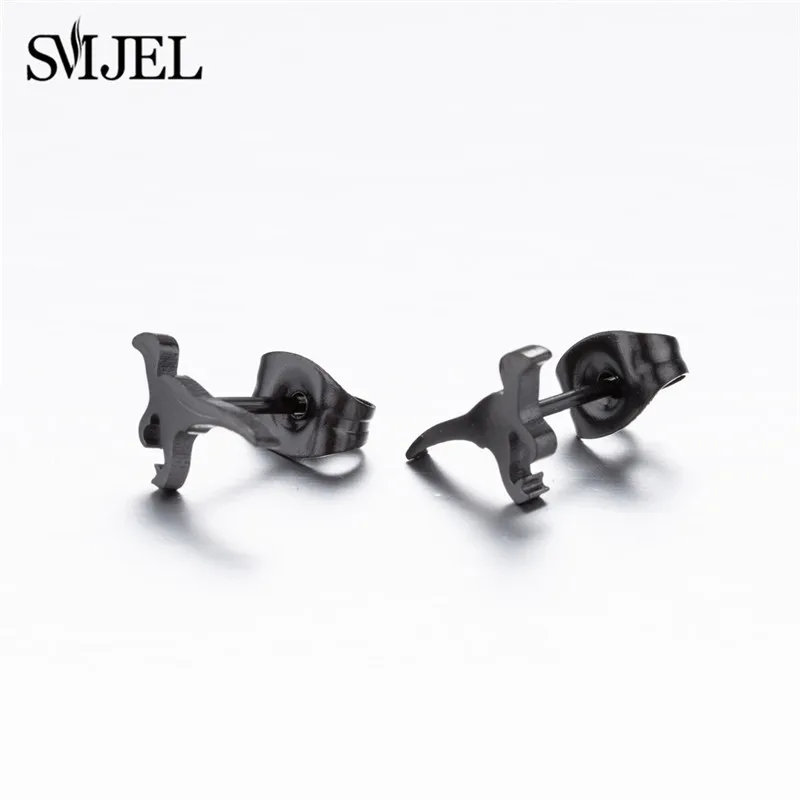 SMJEL Stainless Steel Ballet Stud Earrings for Women Girls Fashion Flower Heart Bird Small Earings Jewelry Pendientes Gifts