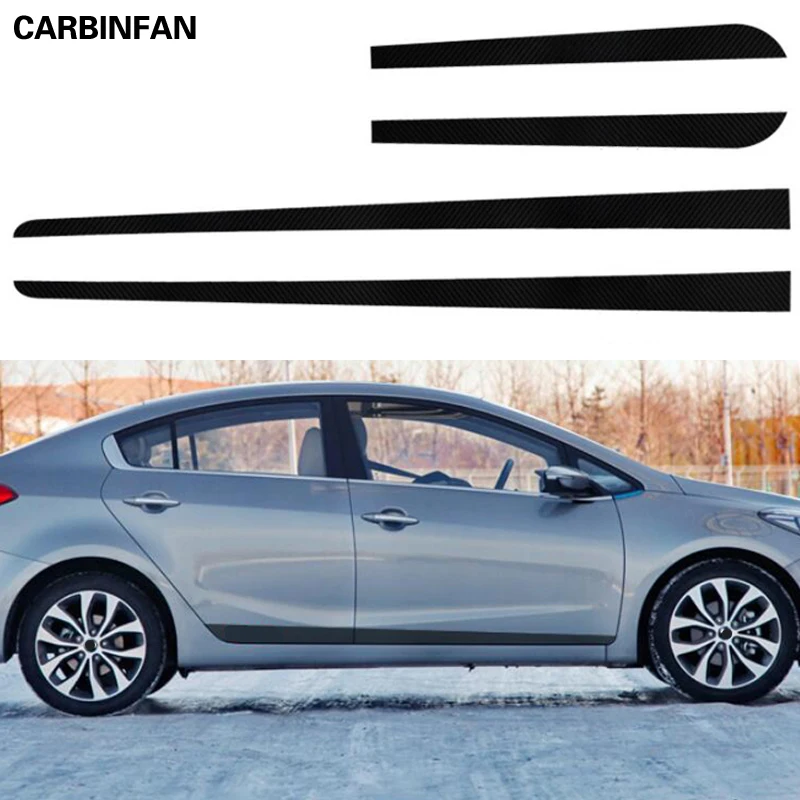

Accessories Car Styling Carbon Fiber Decal Car Side Skirt Sticker Automobiles For Kia K3 2013-2017
