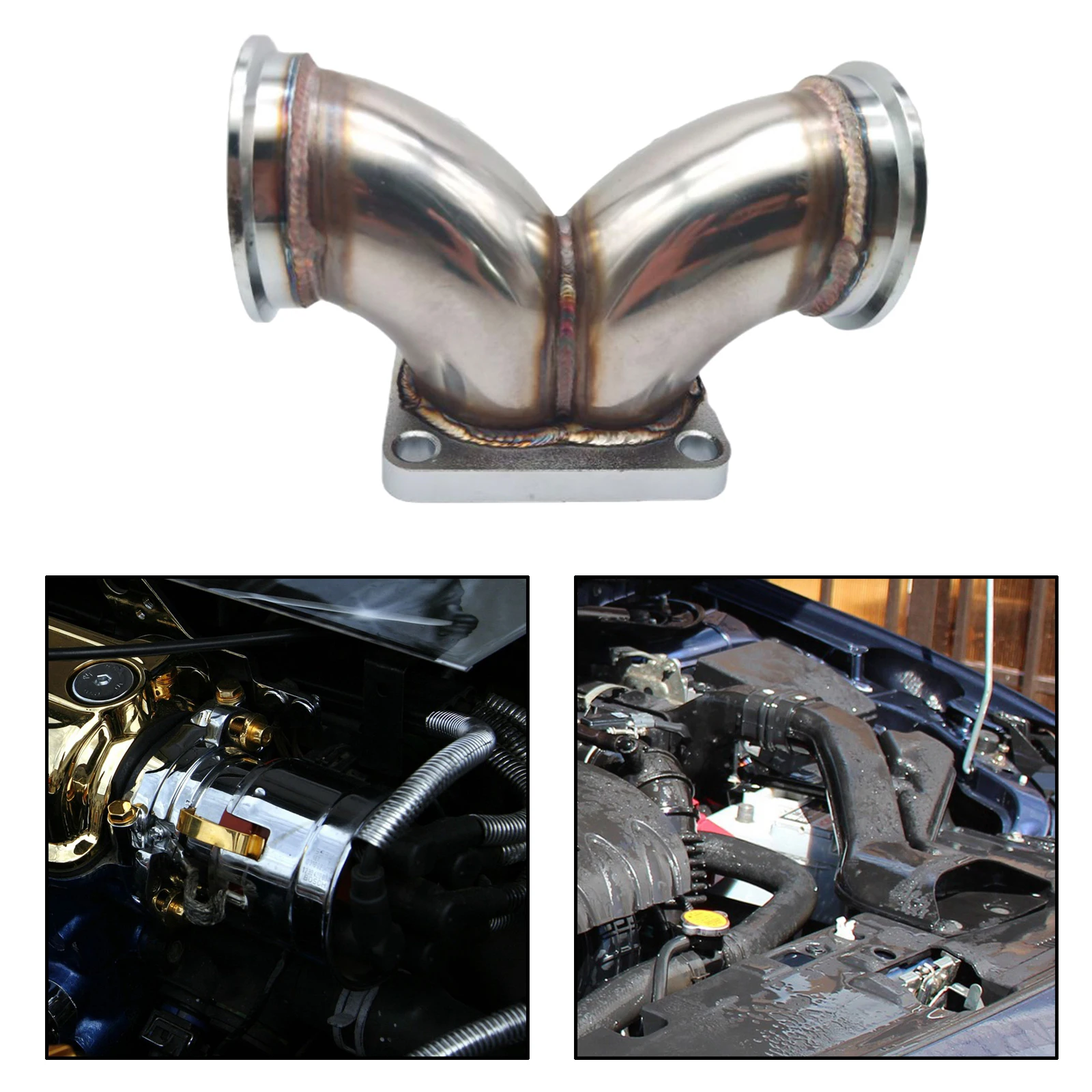 TU-TSF03 Car Turbo T4 двойной фланец прокрутки до 3-дюймовой V-образной устойчивости к