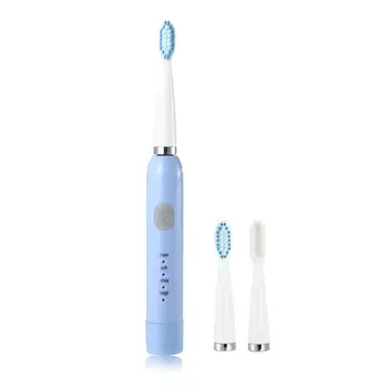 

USB Fast Charging Acoustic Electric Toothbrush IPX7 Waterproof Deep Cleaning Toothbrush with 3 Replacement Brush Heads