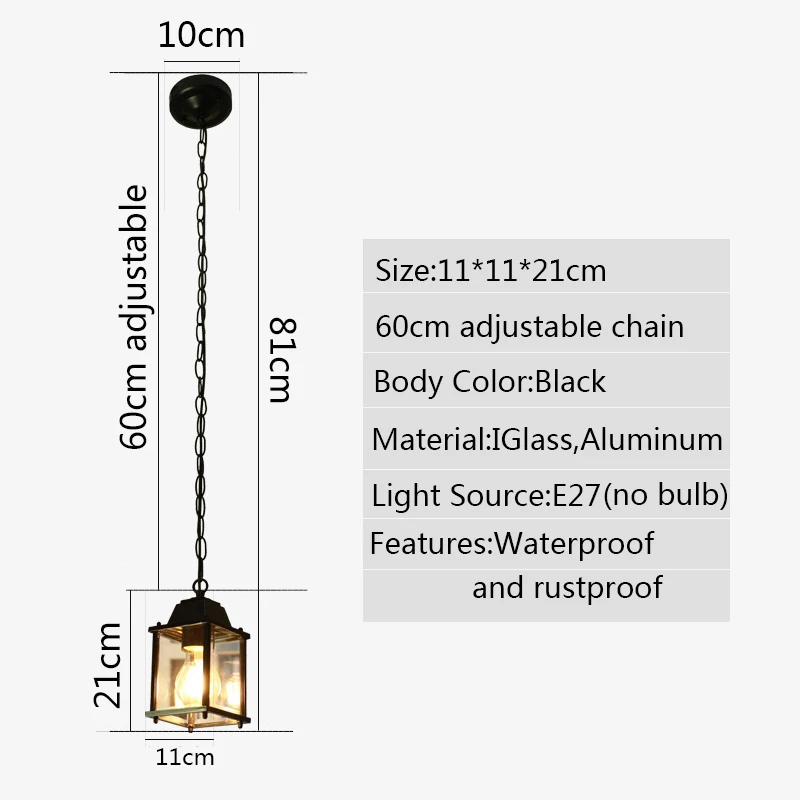Outdoor Lamp Garden Pendant Lamp Gate Hallway Balcony Hanging Lantern Waterproof Corridor Aisle Courtyard Ceiling Lamps