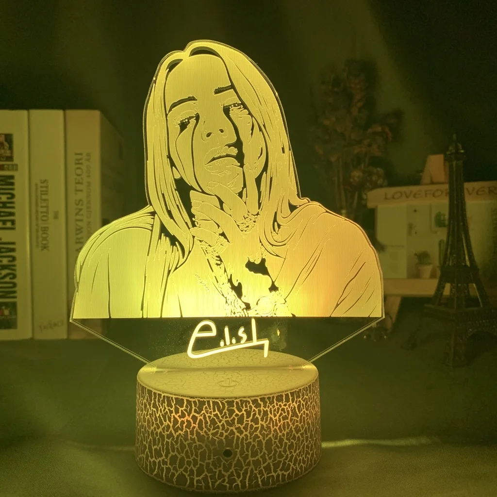  3D Illusion Led Night Light Lamp Billie Eilish Figure Office Room Decor Table Lamp Dropshipping 201 - 33011515910