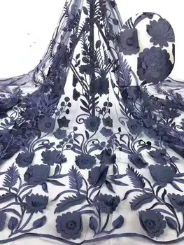 

Party dress fabric three-dimensional decal embroidery French mesh gauze bottom African lace fabric is the stage dress skirt fabr
