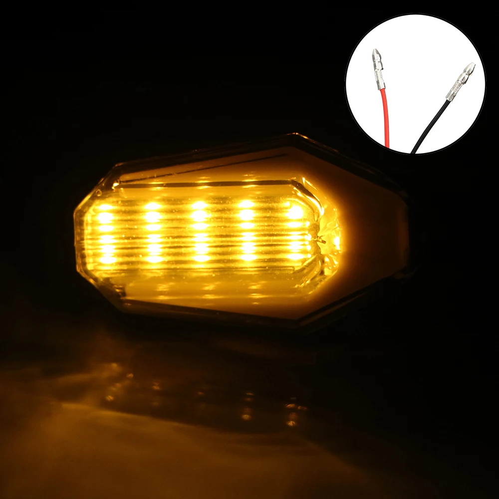 YOSOLO 1 Pair Motorcycle Turn Signal Lights Moto Signal Lights Super Bright 18LED Indicator Lamps Motorbike Accessories