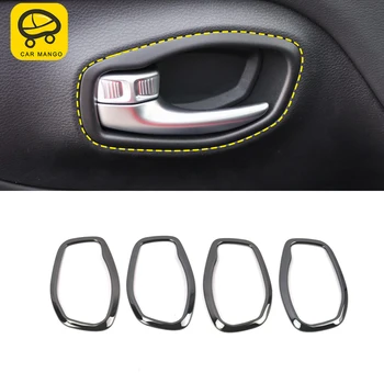 

CarManGo for Jeep Renegade 2015-2019 Car Styling Door Handle Circle Chrome Cover Decor Trim Frame Sticker Interior Accessories