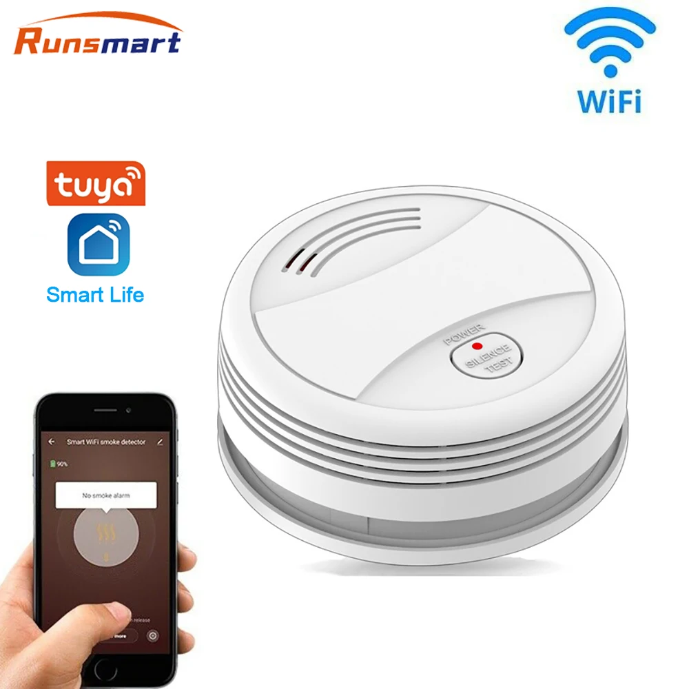Wireless Wifi Smoke Detector Smart Alarm fire Sensor Home Security Protection Applicable to Tuya Life |