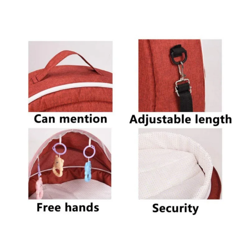  Portable Bassinet For Baby Bed Travel Foldable Sun Protection Mosquito Net Breathable Infant Sleepi