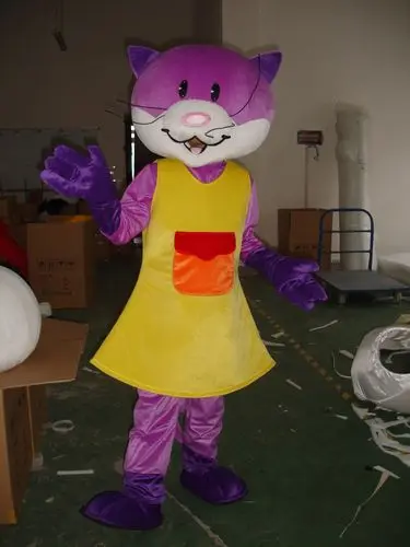 

Classic Version Purple mouse girl Mascot Costume Adult Halloween Birthday party cartoon Apparel Cosplay Costumes