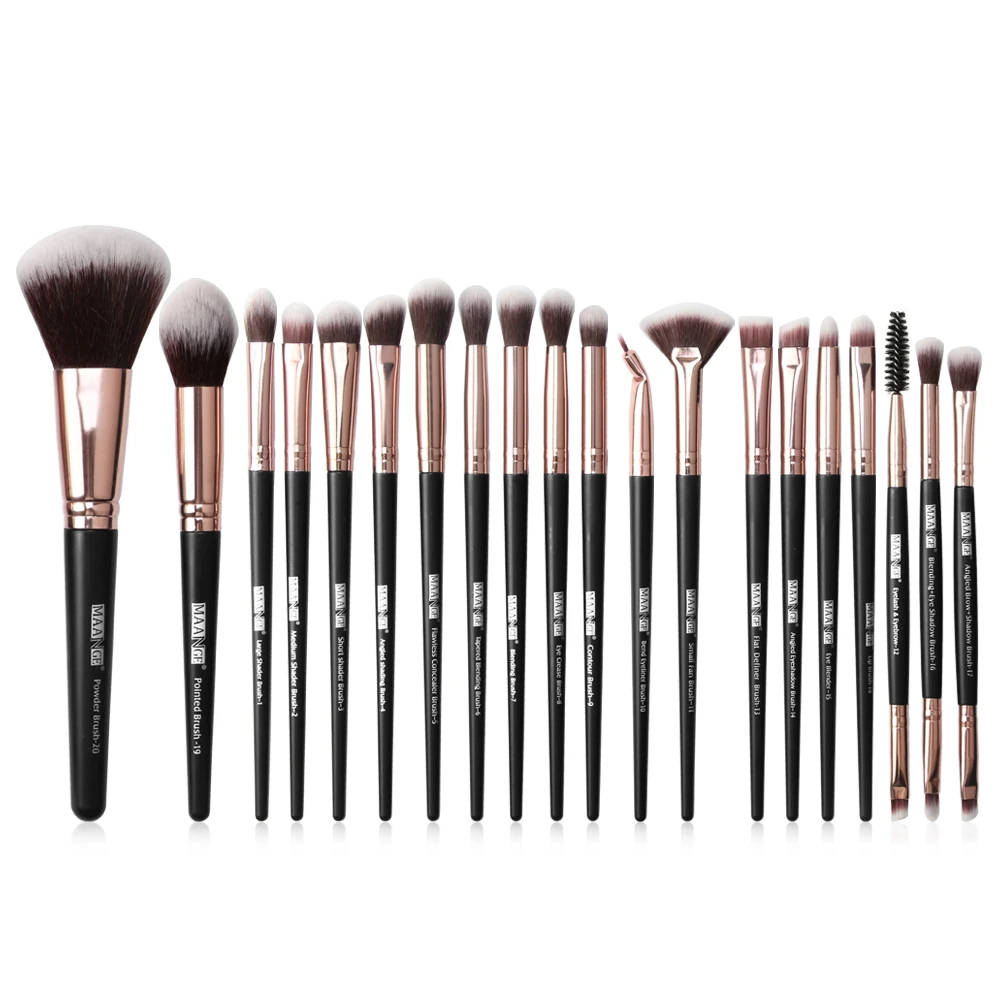 

MAANGE 20Pcs Beauty Makeup Brushes Set Cosmetic Foundation Powder Blush Eyeshadow Eyebrow Blend Make Up Brush Tool Kit Maquiagem
