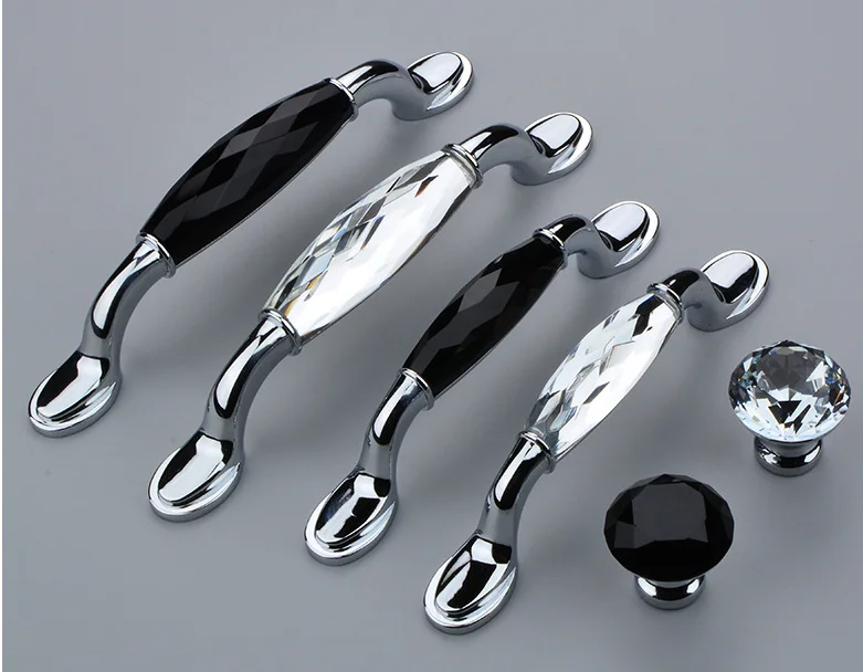 96128mm k9 crystal kitchen cabinet wine cabinet door handle gold drawer tv table bathroom cabinet knob 5 modern fashion deluxe (5)