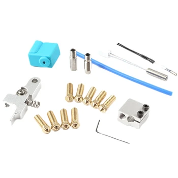 

3D Printer Sidewinder X1/Genius Nozzle Silicone Sleeve Thermistor Heating Tube Throat Kit(18Pcs)