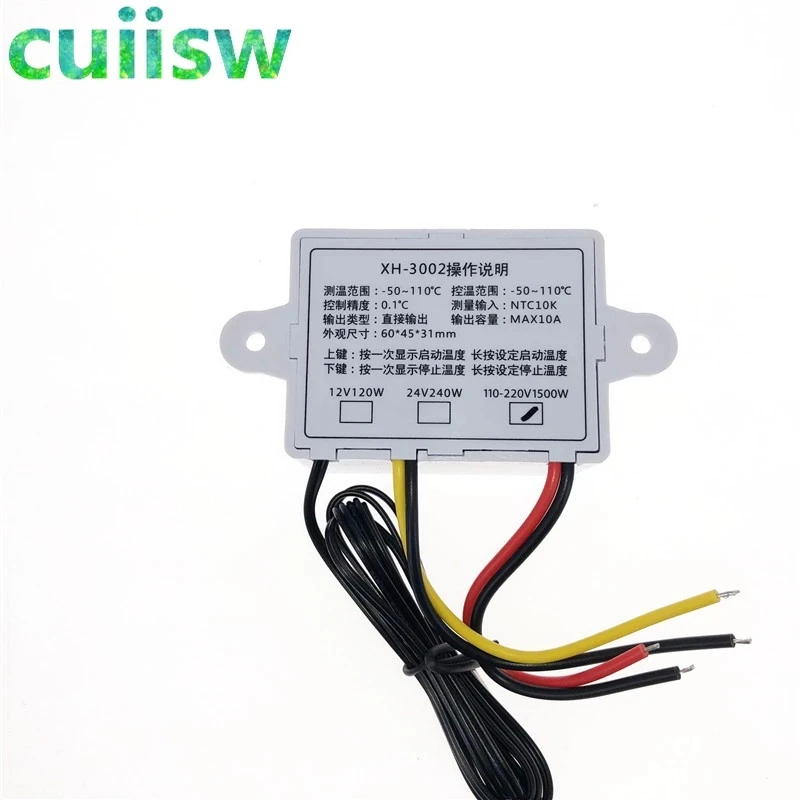 XH W3002 12V 220V цифровой светодиодный Температура Управление 10A термостат