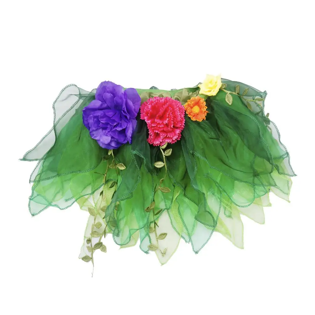 Halloween Kids Girls Green Angel Fairy Butterfly Wings Skirt Children Holiday Xmas Dressing Up Outfit