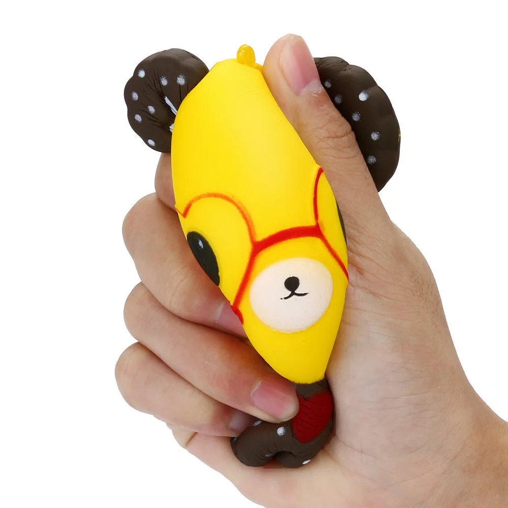 Cartoon Glasses Bear Squishies Slow Rising Squeeze Toys Stress Reliever Toy antistress novelty Fun Toys Gift for Children #A