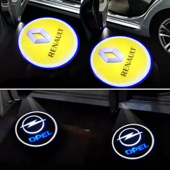 

For Opel astra h j g k corsa d b c Renault megane 2 3 4 Clio captur duster Triber Led Car Door Light Projector Logo Ghost shadow