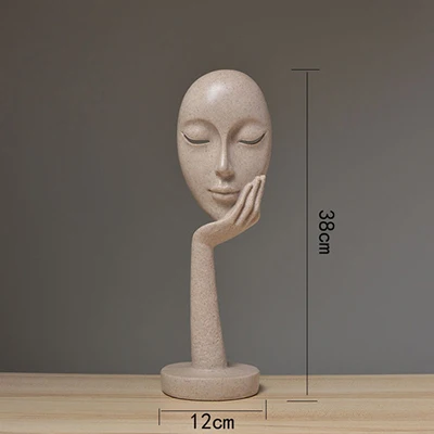 Strongwell, нордическая тишина, фигурка для лица, абстрактная скульптура животного, декоративная статуэтка из смолы, аксессуары для украшения дома, современное искусство - Цвет: 5