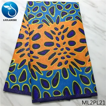 

LIULANZHI African wax fabrics New design 6yards ankara wax polyester fabric for dress cML2PL21-ML2PL50
