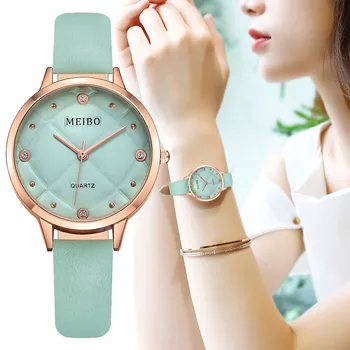 

Ladies Watches Fashion Diamond Pattern Diamond Quartz Watch Simple Thin Belt Women's Watch Relogio Feminino Clock Montre Homme