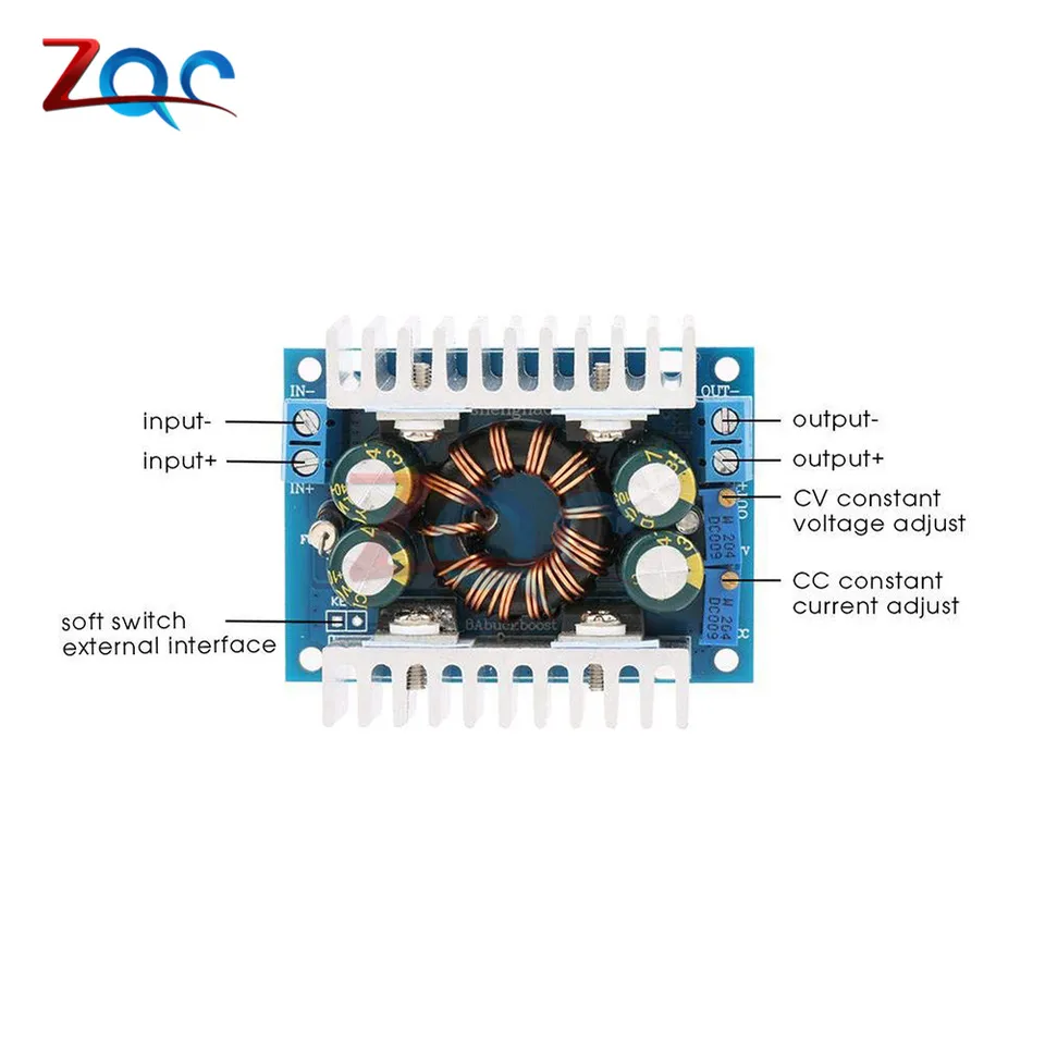 Produktbild von DC-DC-Wandler 5–30V Auf 1,25–30V – Boost/Buck-Regler Mit 10A, Konstantstrom, Überstromschutz