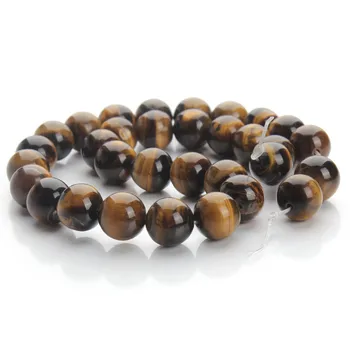 

Louleur Yellow Tiger eye stone Round Loose Spacer Stone Beads 40cm Strand 4 6 810 12 14mm Factory price Natural Stone Brown