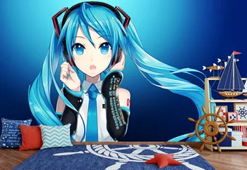 

[Self-Adhesive] 3D Hatsune Miku 3500124 Japan Anime Wall Paper mural Wall Print Decal Wall Murals