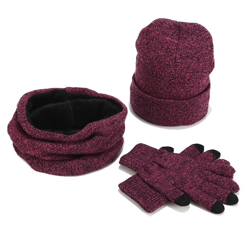 3 шт./компл. новые зимние шапки и шарфа/наборы перчаток женский костюм из трех предметов вязаный набор шапки и шарфа шапки для маленьких девочек, теплая, круглые шапки без полей