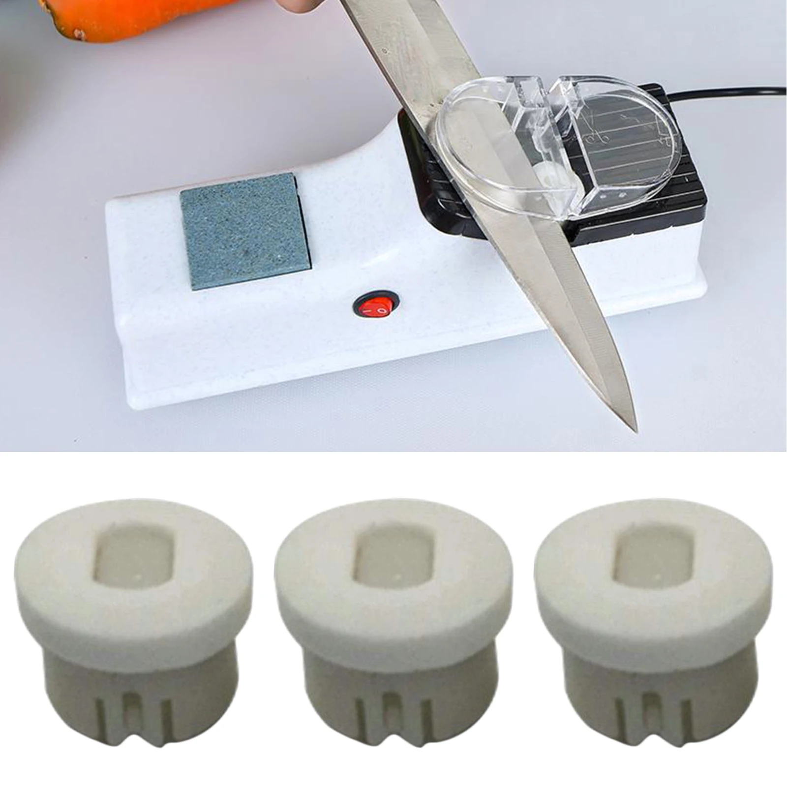 3Pcs Complete Sharpening Stone Set  Sharpener Replacements for Kitchen  Polishing Honing Compound