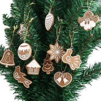 

Cute 11Pcs Polymer Clay Christmas Tree Hanging Pendant Ornament Xmas Gift