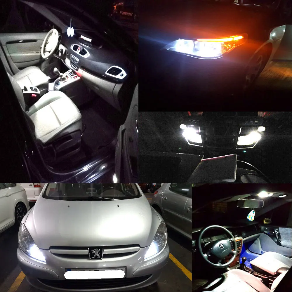 Hviero White Car Led T10 W5W 194 3020 Dome Light 8leds Car Interior Parking Light Corner Light Auto Wedge Lighting DC 12V Tail Light