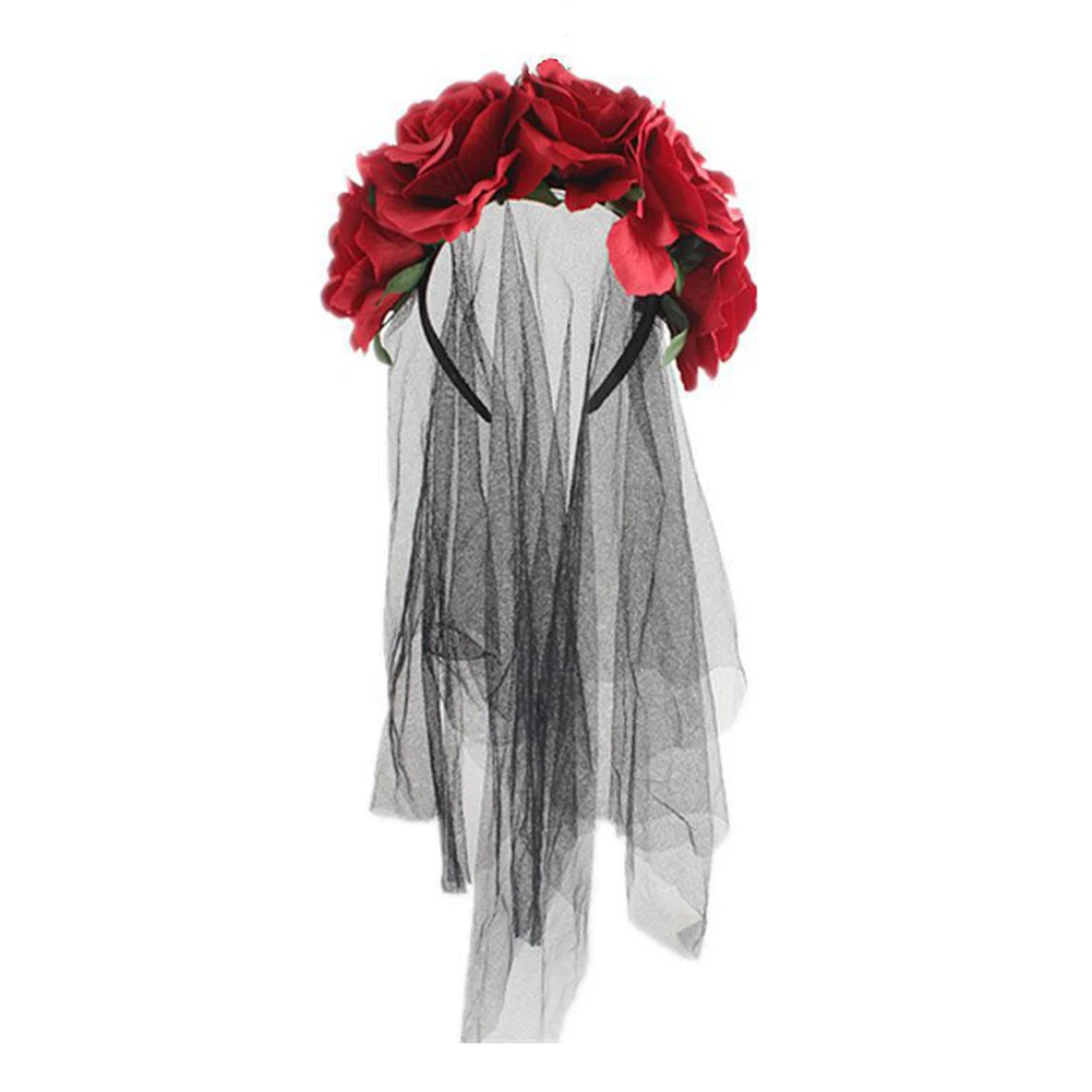 

Headpiece Dead Flower Crown Wearing Party Rose Girls Dance Gifts Mexican Festival Headband Halloween Day Accessories Female