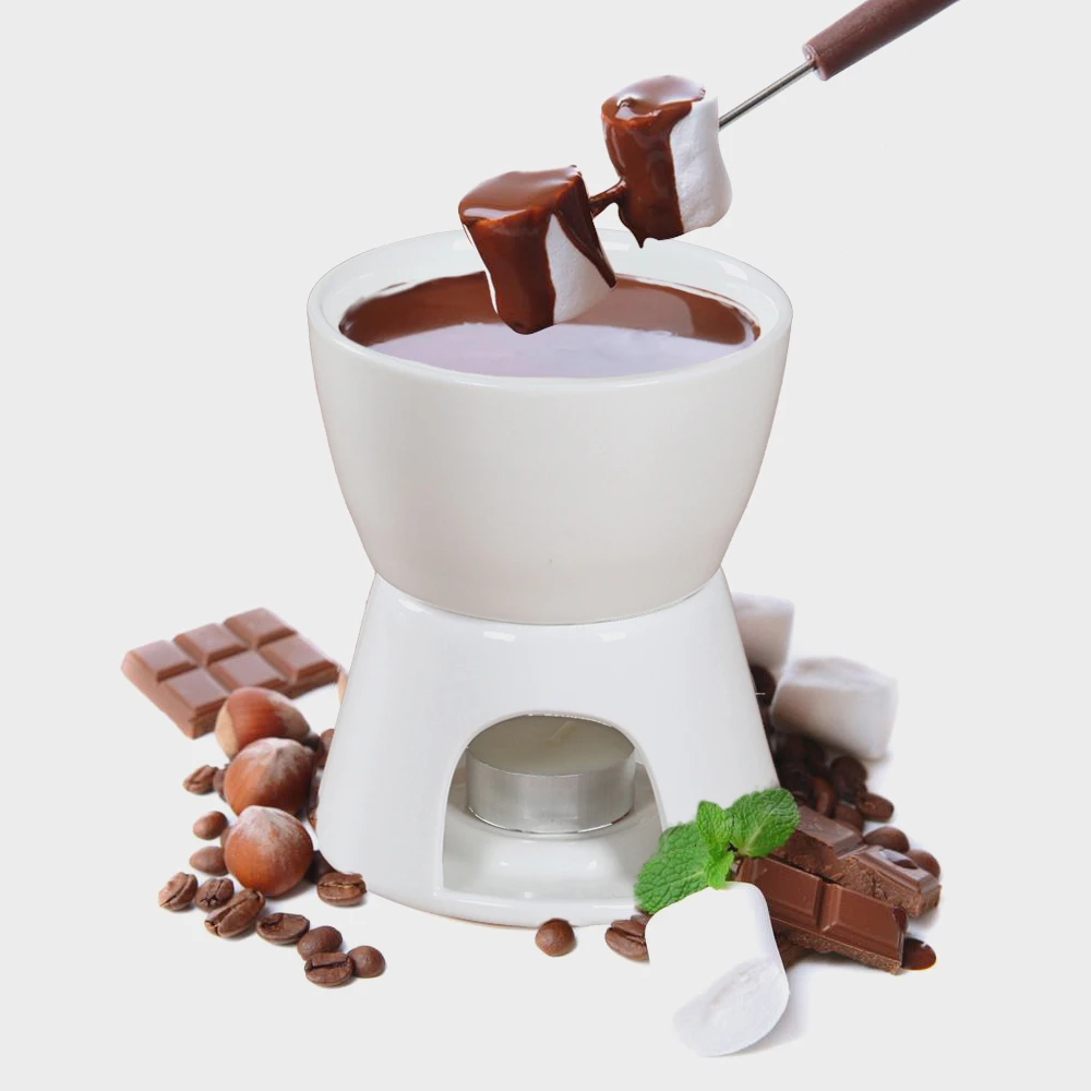 Geboorte geven Encyclopedie laser Keramische Chocolade Fondue Set, Kaas Smelten Pot, Pot Kaas|fondue chocolate|pot  chocolatechocolate melting - AliExpress